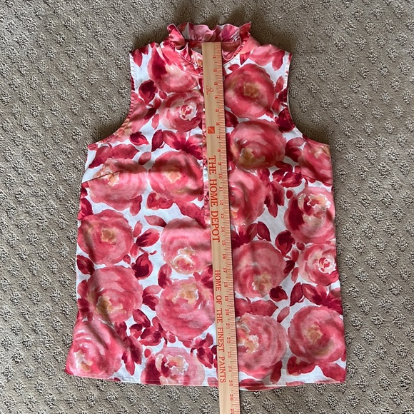 Loft Rose Print Floral Sleeveless Bouse - Picture 6 of 6